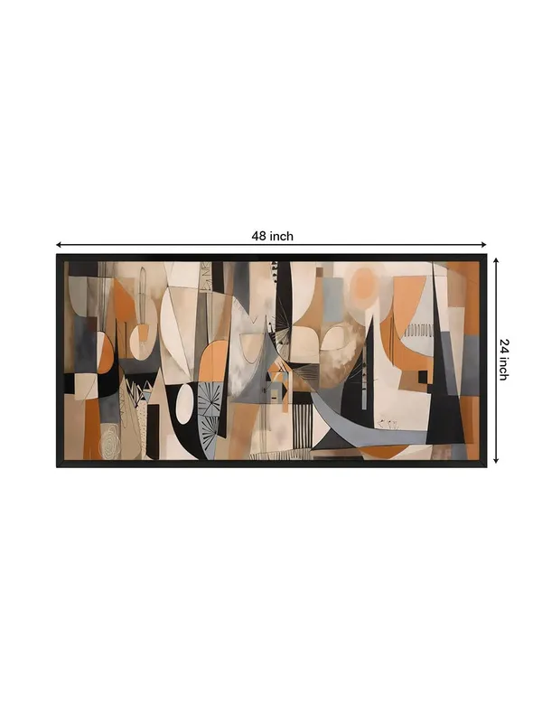 Modern_Abstract_Wall_Art_Print,_Black_Frame,_Orange_Grey_Geometric_Design,_Living_Room_Decor