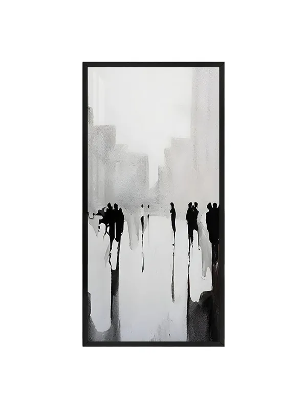 Modern_Abstract_Black_and_White_Wall_Art,_Minimalist_Cityscape_Canvas_Print_with_Frame,_Living_Room_Decor
