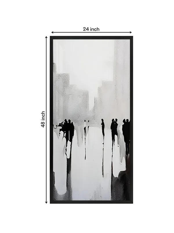 Modern_Abstract_Black_and_White_Wall_Art,_Minimalist_Cityscape_Canvas_Print_with_Frame,_Living_Room_Decor