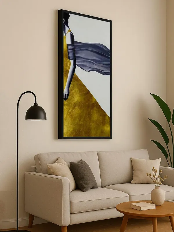 Modern_Abstract_Wall_Art_Canvas_Print,_Black_Frame,_Yellow_and_Grey_Design,_120_x_60_cm,_Living_Room_Decor