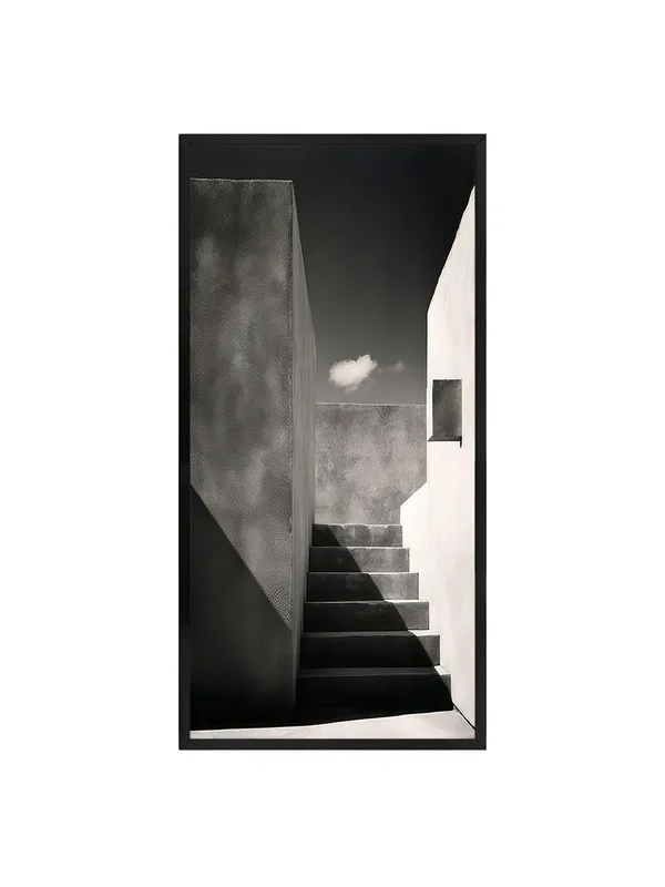 Modern_Black_and_White_Staircase_Photography_Wall_Art,_Framed_Print,_Contemporary_Home_Decor