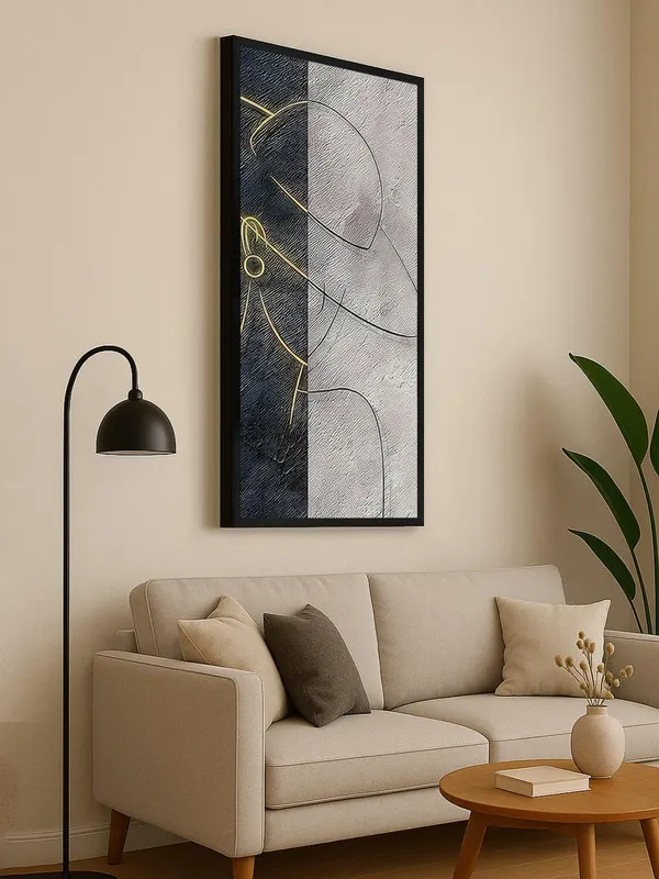 Modern_Abstract_Wall_Art_Print,_Black_and_White_Canvas,_Minimalist_Line_Drawing,_Framed_Living_Room_Decor