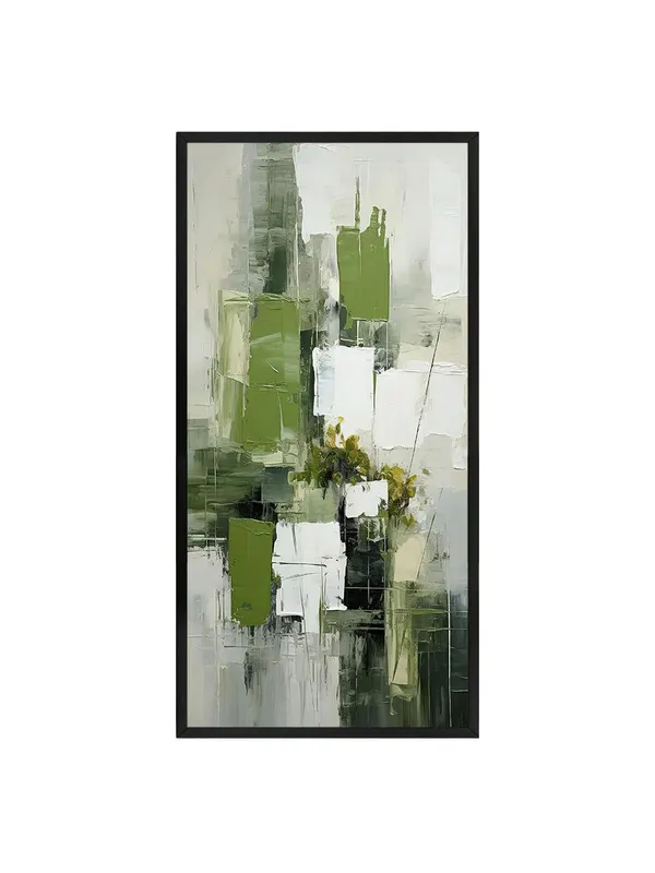 Modern_Abstract_Wall_Art_Canvas,_Green_and_White_Geometric_Print,_Black_Frame,_Living_Room_Decor