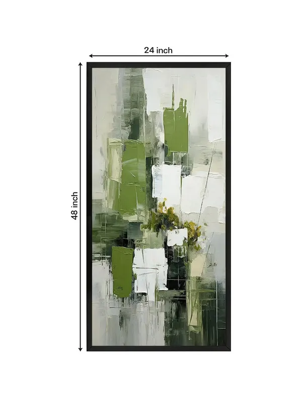 Modern_Abstract_Wall_Art_Canvas,_Green_and_White_Geometric_Print,_Black_Frame,_Living_Room_Decor