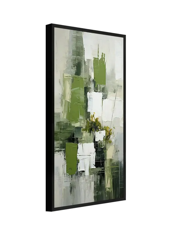 Modern_Abstract_Wall_Art_Canvas,_Green_and_White_Geometric_Print,_Black_Frame,_Living_Room_Decor