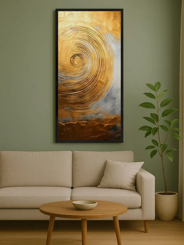 Modern_Abstract_Gold_Spiral_Wall_Art,_Black_Frame,_Large_Vertical_Canvas_Print_for_Living_Room