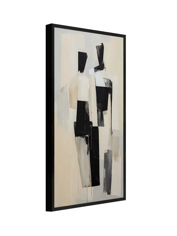 Modern_Abstract_Wall_Art,_Black_and_White_Canvas_Print,_120_x_60_cm,_Framed_Vertical_Painting_for_Living_Room