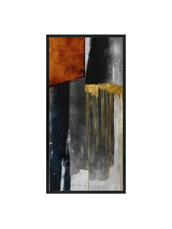 Modern_Abstract_Wall_Art_Canvas_Print,_Gold_and_Grey_with_Rust_Tones,_Black_Frame,_120_x_60_cm,_Vertical_Living_Room_Decor