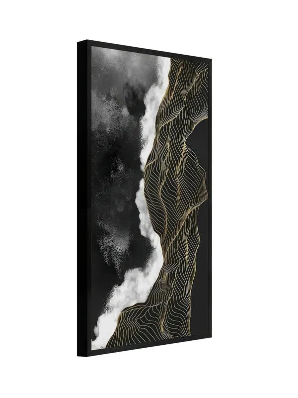 Modern_Abstract_Wall_Art,_Black_and_Gold_Wave_Pattern_Canvas_Print_with_Frame,_Contemporary_Home_Decor