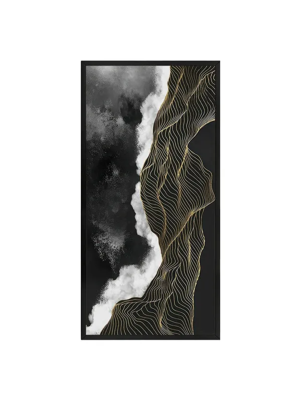 Modern_Abstract_Wall_Art,_Black_and_Gold_Wave_Pattern_Canvas_Print_with_Frame,_Contemporary_Home_Decor