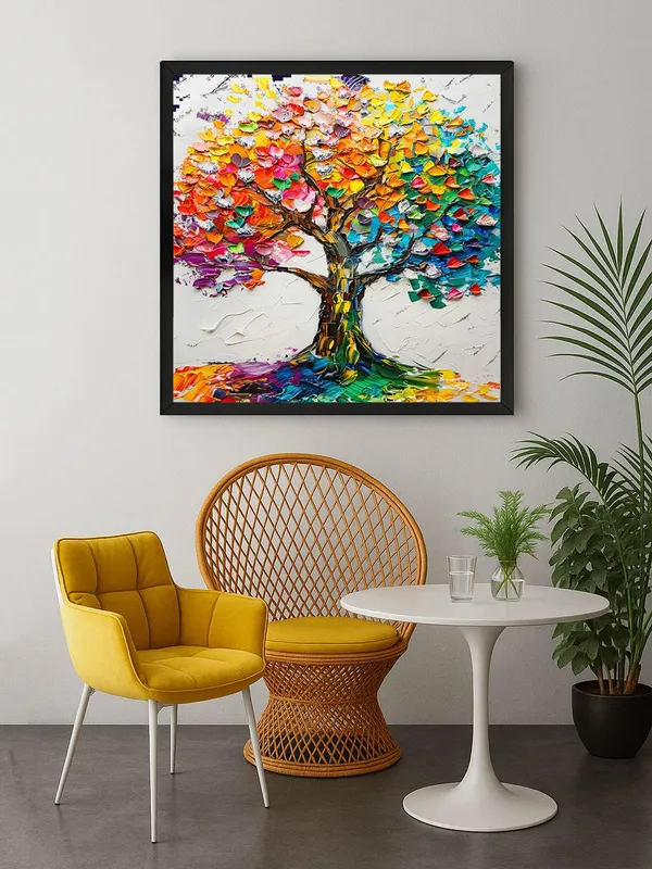 Box_Fiber_Frame_Colorful_Tree_Canvas-Wrapped_Painting,_36X36_-_Vibrant_Nature_Art_for_Living_Room_or_Bedroom_(BLF36X360392)