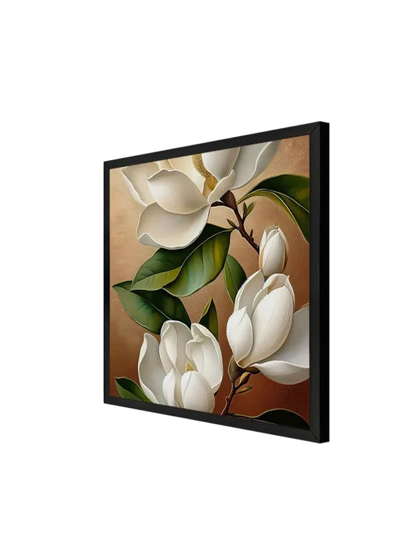 Box_Fiber_Frame_Elegant_Magnolia_Flower_Painting_-_Realistic_White_Magnolia_Art_with_Green_Leaves_and_Warm_Background_(BLF24X240174)