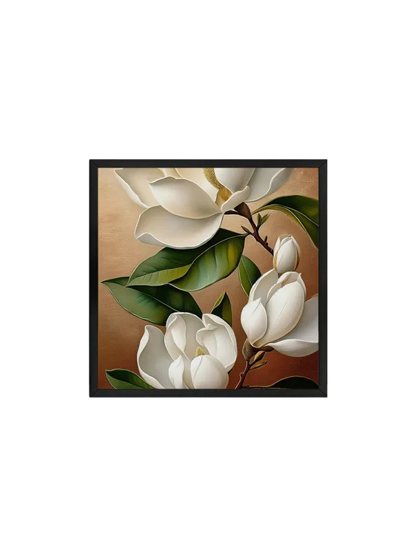 Box_Fiber_Frame_Elegant_Magnolia_Flower_Painting_-_Realistic_White_Magnolia_Art_with_Green_Leaves_and_Warm_Background_(BLF24X240174)