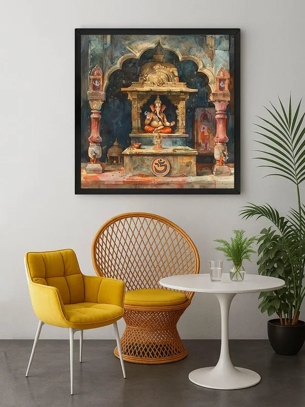 Box_Fiber_Frame_Ganesh_Temple_is_a_Watercolor_painting_of_a_traditional_temple_dedicated_to_the_Hindu_deity_Ganesh_wall_painting_ganesha_for_living_room_(BLF24X240203)
