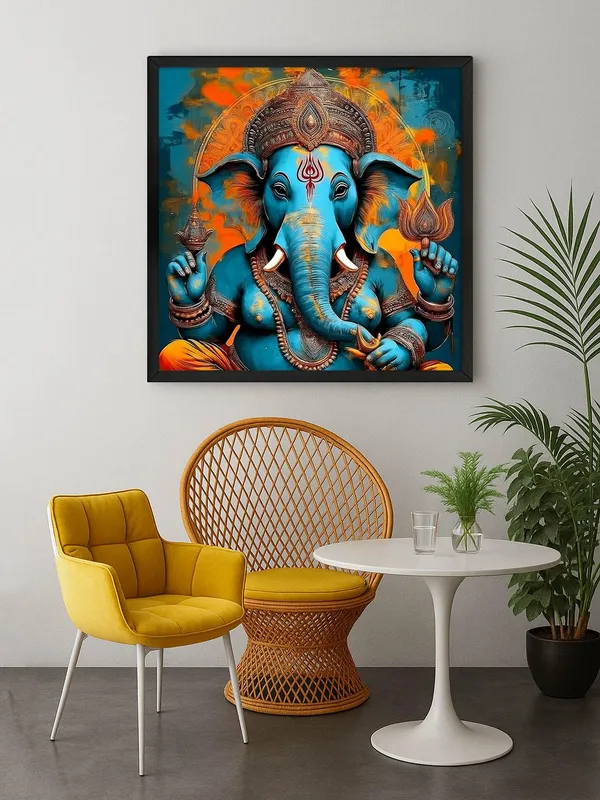 Box_Fiber_Frame_Vibrant_Ganesha_Canvas-Wrapped_Painting_|_Traditional_Hindu_Deity_Art_for_Home,_Temple,_and_Meditation_Space_36X36_Inches_(BLF36X360505)