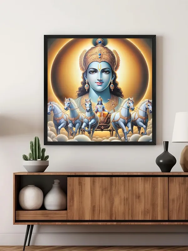 Box_Fiber_Frame_Radiant_Sun_God_on_Chariot_Canvas-Wrapped_Painting,_�_Spiritual_Art_for_Meditation_36X36_Inches_(BLF36X360521)