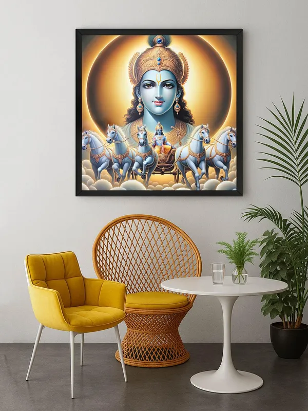 Box_Fiber_Frame_Radiant_Sun_God_on_Chariot_Canvas-Wrapped_Painting,_�_Spiritual_Art_for_Meditation_36X36_Inches_(BLF36X360521)