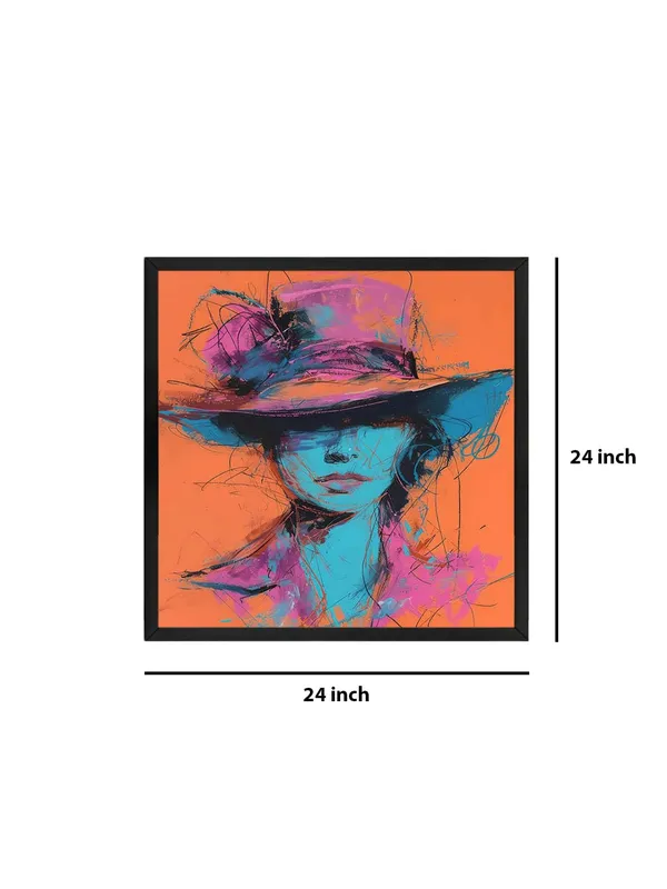 Box_Fiber_Frame_Hat_Silhouette_Canvas-Wrapped_Painting,_24X24_-_Bold_and_Colorful_Abstract_Art_for_Modern_Interiors_(BLF24X240408)
