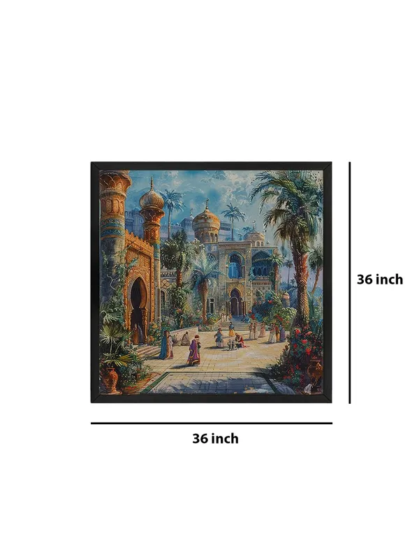 Box_Fiber_Frame_Palace_Courtyard_with_a_vibrant_courtyard_scene,_likely_from_an_oriental_or_Middle_Eastern_inspirationwall_painting_for_bedroom_(BLF36X360196)