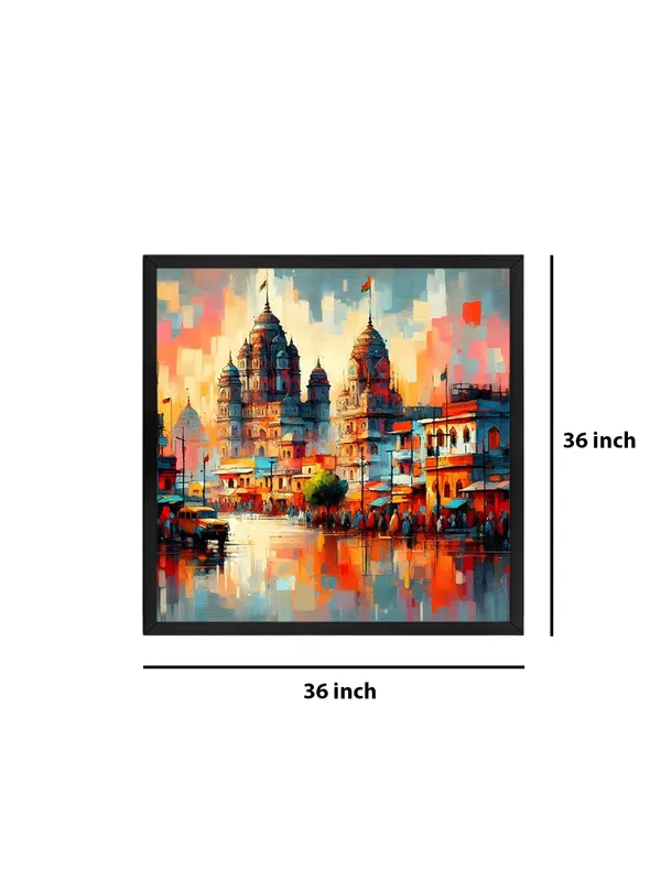 Box_Fiber_Frame_Reflections_of_the_Divine_a_majestic_temple_reflected_in_water_with_vibrant_colors_golden_temple_wall_painting_(BLF36X360187)