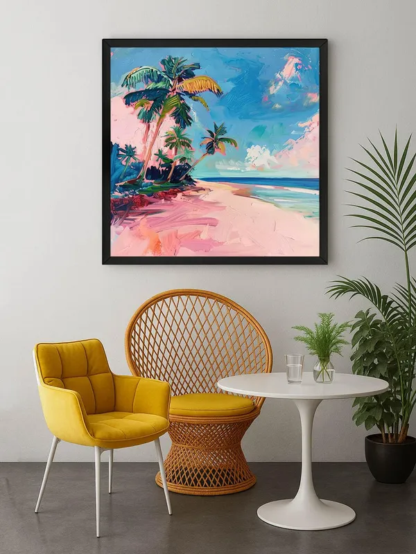 Box_Fiber_Frame_Tropical_Paradise_Canvas-Wrapped_Painting_-_24X24_Inch_-_Beach_Scene_Artwork_for_Relaxed_Living_Spaces_(BLF24X240423)