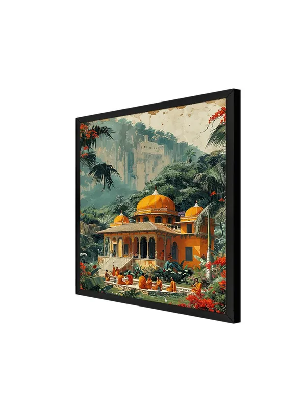 Box_Fiber_Frame_The_Golden_Temple_Amidst_Nature_a_beautiful_temple_with_golden_domes_golden_temple_painting_for_wall_decoration_(BLF24X240178)