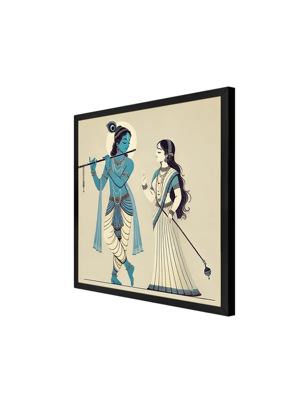 Box_Fiber_Frame_Canvas_Wrapped_Minimalist_Painting_of_Krishna_and_Radha_-_Elegant_Art_for_Modern_Homes_-_24X24_Inches_(BLF24X240562)
