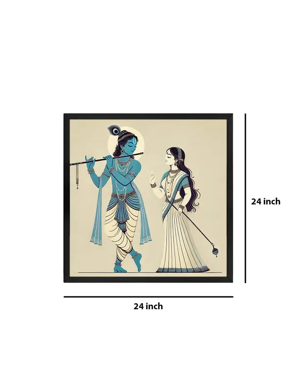 Box_Fiber_Frame_Canvas_Wrapped_Minimalist_Painting_of_Krishna_and_Radha_-_Elegant_Art_for_Modern_Homes_-_24X24_Inches_(BLF24X240562)