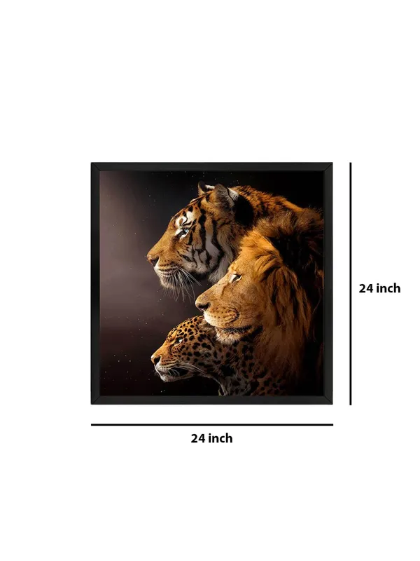 Box_Fiber_Frame_Big_Cats_Trio_Canvas-Wrapped_Painting_24X24_-_Animal_Lovers_Wall_Art_(BLF24X240336)