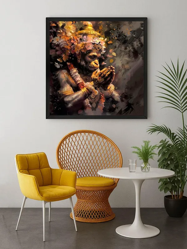 Box_Fiber_Frame_Hanuman_in_Deep_Prayer_with_Floral_Garland_-_Canvas_Painting_|_Hindu_Devotional_Art,_Indian_Religious_Decor,_Hanuman_Spirituality_Painting_(BLF24X240262)