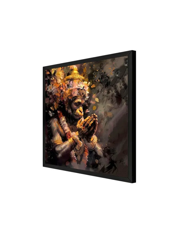 Box_Fiber_Frame_Hanuman_in_Deep_Prayer_with_Floral_Garland_-_Canvas_Painting_|_Hindu_Devotional_Art,_Indian_Religious_Decor,_Hanuman_Spirituality_Painting_(BLF24X240262)