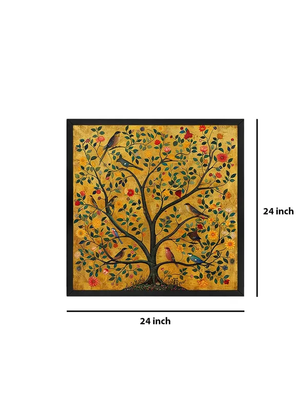 Box_Fiber_Frame_An_artistic_representation_of_a_tree_adorned_with_various_birds,_symbolizing_life_and_diversity_tree_of_life_painting_(BLF24X240200)