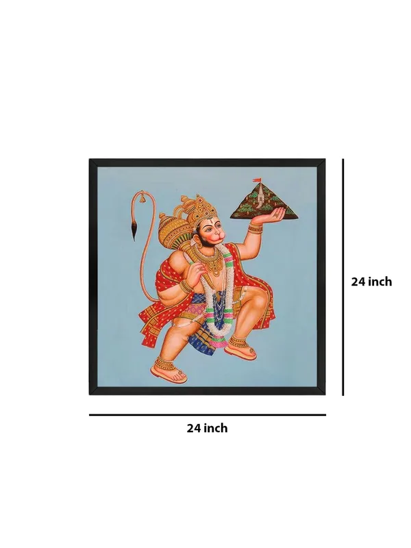 Box_Fiber_Frame_Hanuman_Carrying_the_Sanjeevani_Mountain_with_Devotion_-_Canvas_Painting_|_Ramayana_Art,_Hindu_Mythology_Decor,_Hanuman_Wall_Art_(BLF24X240256)