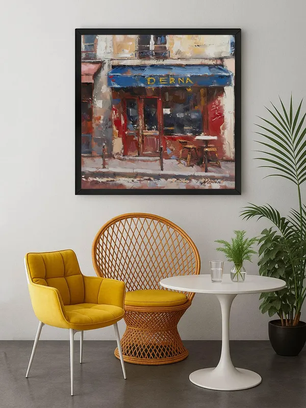 Box_Fiber_Frame_Charming_Cafe_Street_Scene_Canvas-Wrapped_Painting_-_36X36_|_European_Urban_Art_for_Home_(BLF36X360437)