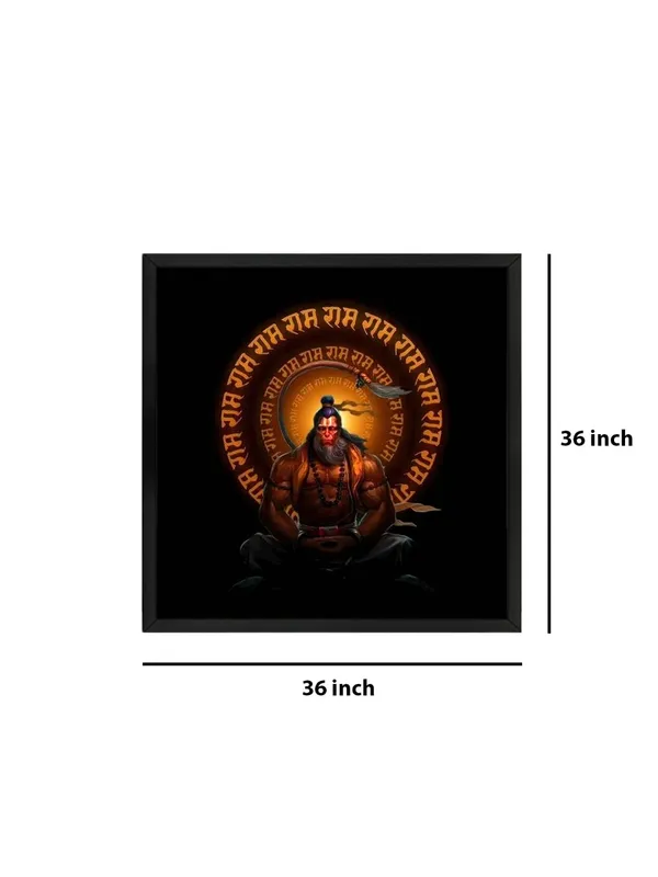 Box_Fiber_Frame_Meditating_Hanuman_with_the_Chant_of_'Jai_Shri_Ram'_in_a_Glowing_Aura_-_Canvas_Painting_|_Hindu_Deity_Art,_Spiritual_Wall_Decor,_Hanuman_Devotion_Painting_(BLF36X360257)