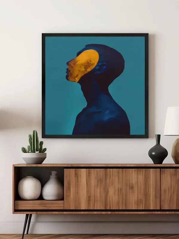 Box_Fiber_Frame_Minimalist_Yellow_Mask_Portrait_Canvas-Wrapped_Painting_-_Size_24X24_-_Modern_Expression_(BLF24X240363)