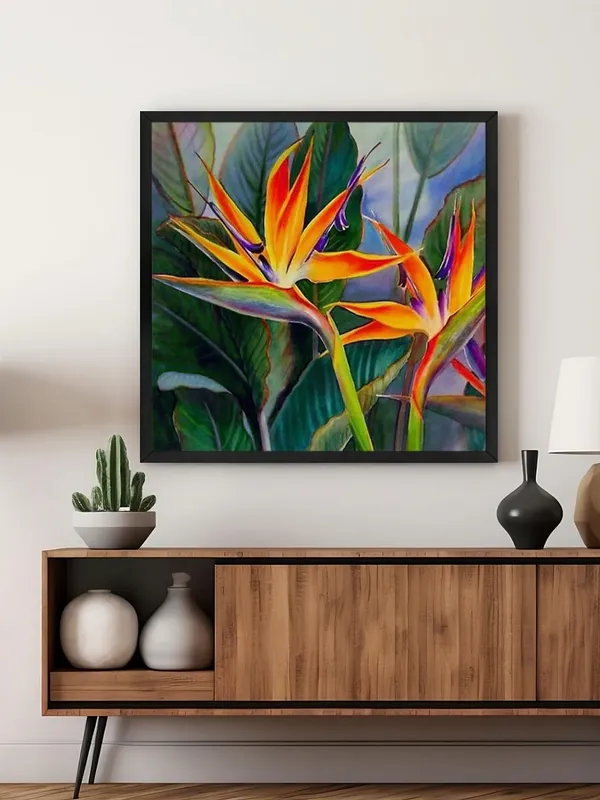 Box_Fiber_Frame_Vibrant_Bird_of_Paradise_Flower_Art_Print_-_Exotic_Tropical_Botanical_Painting_with_Bright_Orange_and_Yellow_Blooms_(BLF36X360154)