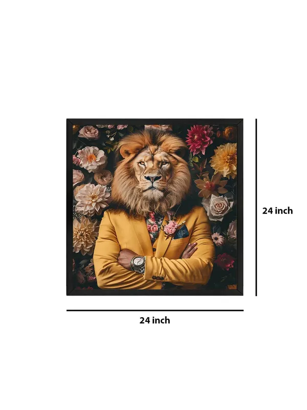 Box_Fiber_Frame_Majestic_Lion_in_Floral_Suit_Canvas-Wrapped_Painting_24X24_-_Vibrant_Art_for_Home_Decor_(BLF24X240328)