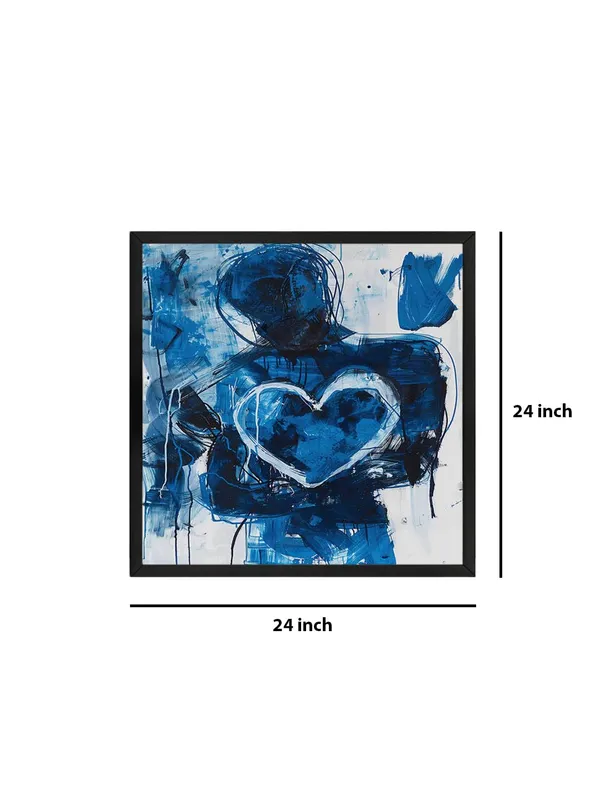 Box_Fiber_Frame_Abstract_Blue_Heart_Canvas-Wrapped_Painting_24X24_-_Modern_Art_with_Emotional_Expression_(BLF24X240368)