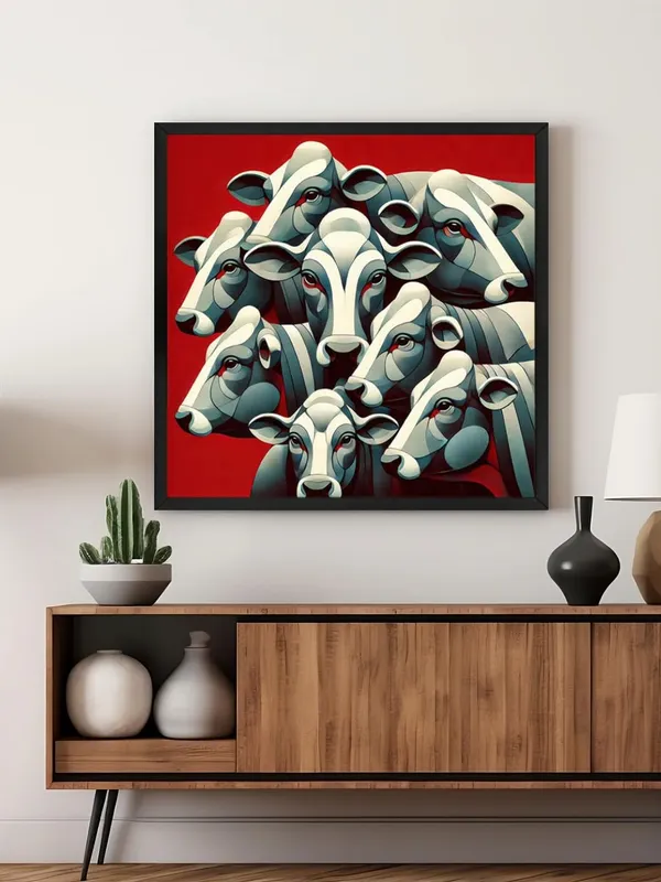 Box_Fiber_Frame_Abstract_Representation_of_Cows_in_a_Herd_-_Canvas_Painting_|_Modern_Indian_Art,_Animal_Wall_Decor,_Cow_Painting_(BLF36X360239)