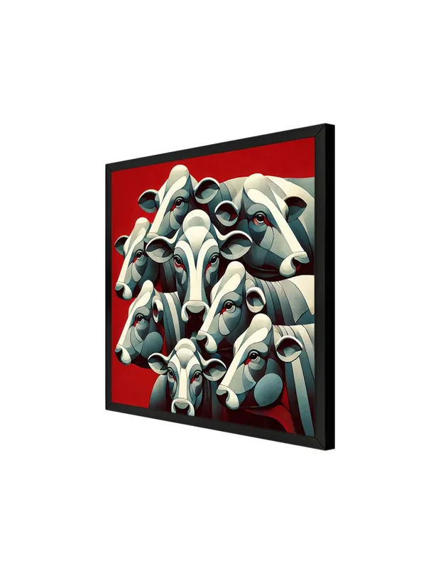Box_Fiber_Frame_Abstract_Representation_of_Cows_in_a_Herd_-_Canvas_Painting_|_Modern_Indian_Art,_Animal_Wall_Decor,_Cow_Painting_(BLF36X360239)