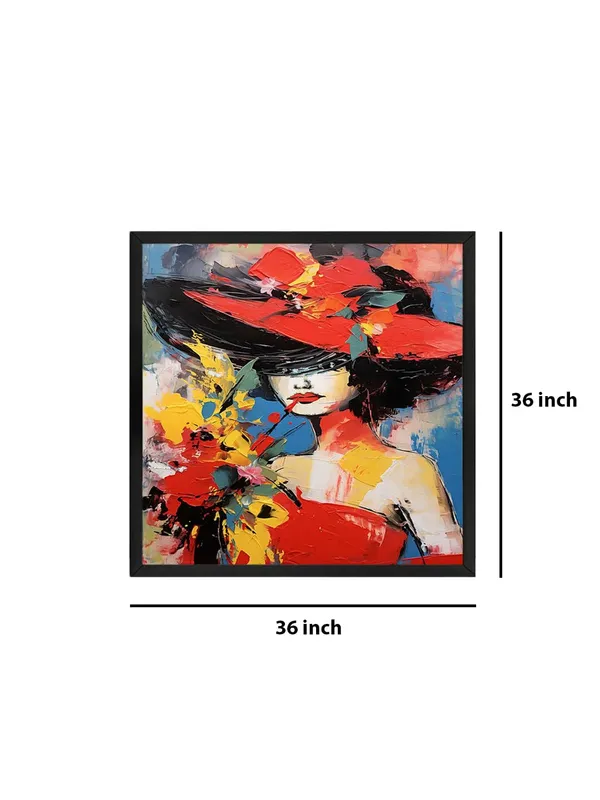 Box_Fiber_Frame_Floral_Lady_in_Red_Canvas-Wrapped_Painting_-_36X36_Inch_-_Abstract_Woman_Portrait_for_Chic_Interiors_(BLF36X360420)