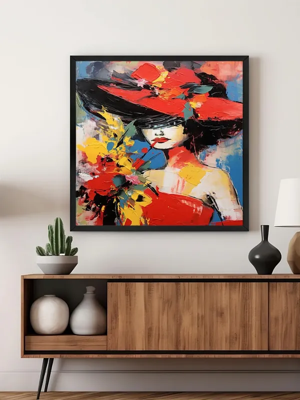 Box_Fiber_Frame_Floral_Lady_in_Red_Canvas-Wrapped_Painting_-_36X36_Inch_-_Abstract_Woman_Portrait_for_Chic_Interiors_(BLF36X360420)