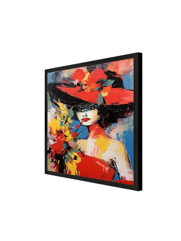 Box_Fiber_Frame_Floral_Lady_in_Red_Canvas-Wrapped_Painting_-_36X36_Inch_-_Abstract_Woman_Portrait_for_Chic_Interiors_(BLF36X360420)