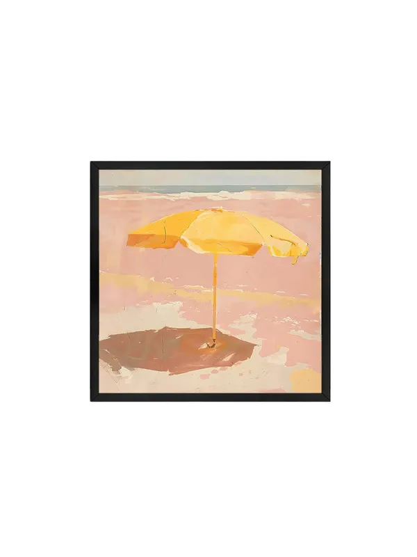 Box_Fiber_Frame_Canvas-Wrapped_Minimalist_Yellow_Umbrella_Beach_Painting,_24X24_�_Calm_Coastal_Serenity,_Neutral_Tones,_Modern_Home_D�cor_(BLF24X240440)