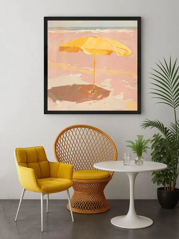 Box_Fiber_Frame_Canvas-Wrapped_Minimalist_Yellow_Umbrella_Beach_Painting,_24X24_�_Calm_Coastal_Serenity,_Neutral_Tones,_Modern_Home_D�cor_(BLF24X240440)