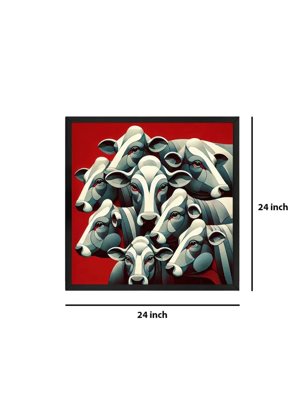 Box_Fiber_Frame_Abstract_Representation_of_Cows_in_a_Herd_-_Canvas_Painting_|_Modern_Indian_Art,_Animal_Wall_Decor,_Cow_Painting_(BLF24X240239)