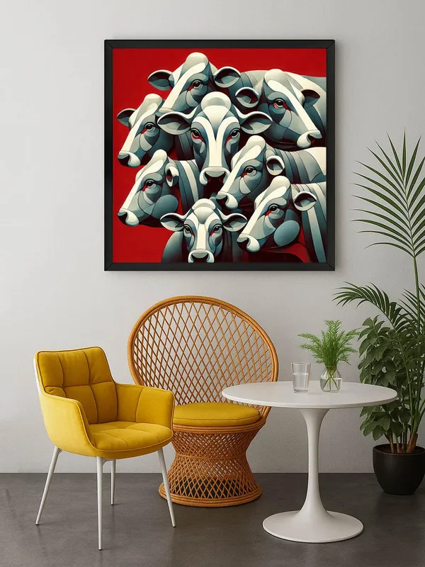 Box_Fiber_Frame_Abstract_Representation_of_Cows_in_a_Herd_-_Canvas_Painting_|_Modern_Indian_Art,_Animal_Wall_Decor,_Cow_Painting_(BLF24X240239)