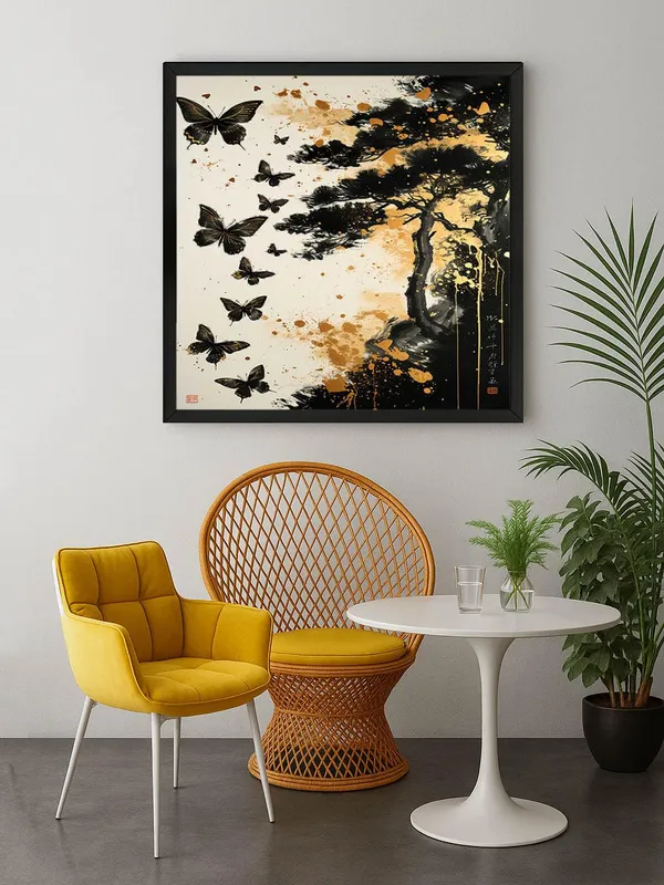 Box_Fiber_Frame_Butterfly_Journey_Canvas-Wrapped_Painting_-_24X24_Inch_-_Elegant_Nature_Artwork_for_Tranquil_Interiors_(BLF24X240427)