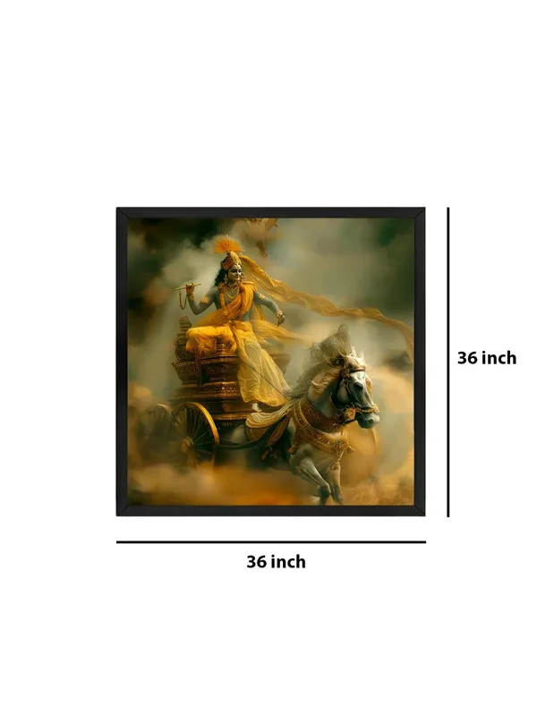 Box_Fiber_Frame_Canvas_Wrapped_Painting_of_Krishna_Riding_Chariot_-_Divine_Art_for_Spiritual_Spaces_-_36X36_Inches_(BLF36X360542)